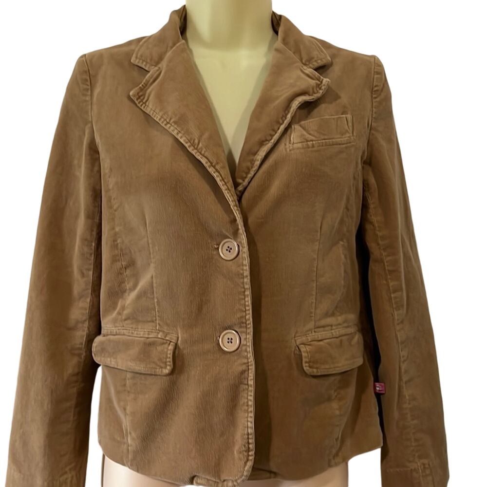 Duck Head Jeans Co Tan Camel Corduroy Blazer Jacket Size Small Preppy Vintage